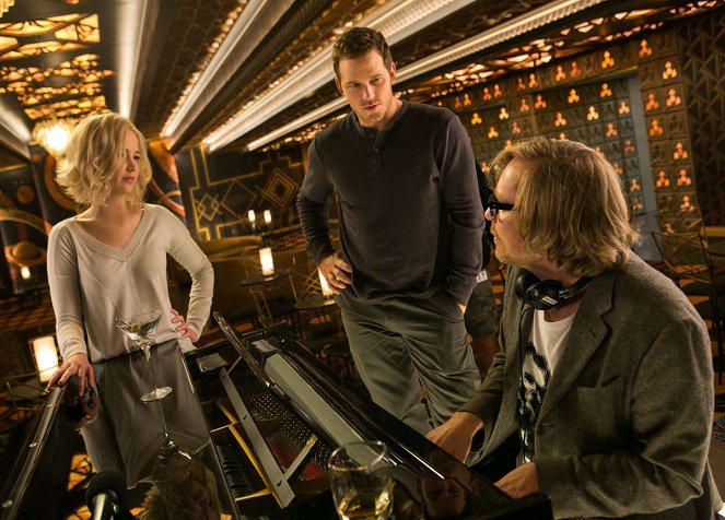 Pasažéři - Z natáčení - Jennifer Lawrence, Chris Pratt, Morten Tyldum