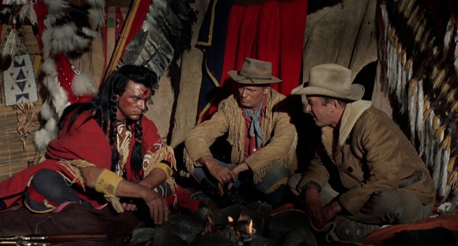 Henry Brandon, Richard Widmark, James Stewart