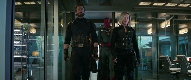Avengers: Infinity War - Z filmu - Chris Evans, Paul Bettany, Scarlett Johansson