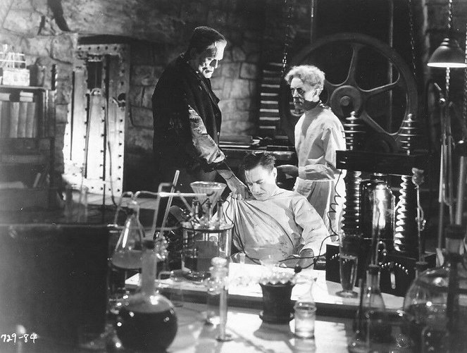 Frankensteinova nevěsta - Z filmu - Boris Karloff, Colin Clive, Ernest Thesiger