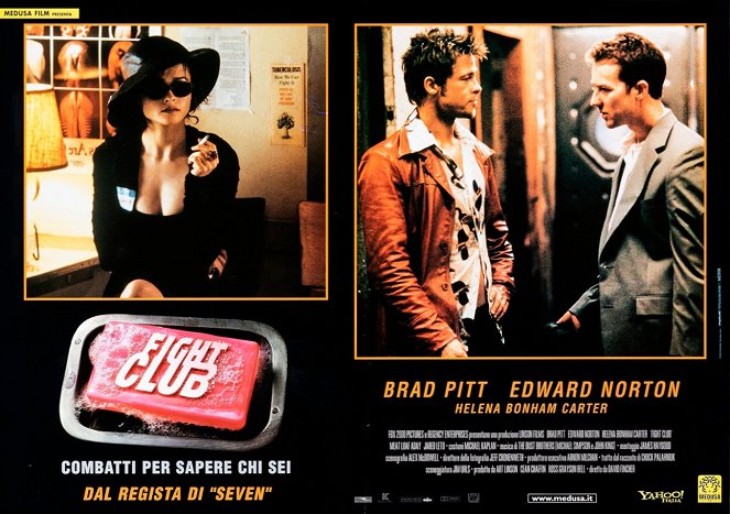 Klub rváčů - Fotosky - Helena Bonham Carter, Brad Pitt, Edward Norton