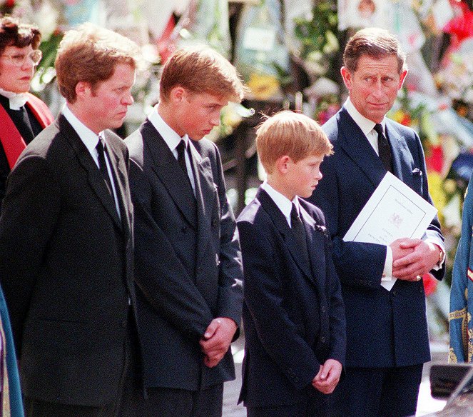 Diana: den, kdy celý svět zaplakal - Z filmu - princ William, Princ Henry z Walesu, Karel III.