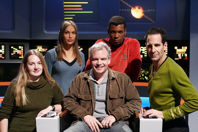 Star Trek: Enterprise - V zemi za zrcadlem, část 2. - Z natáčení - Jolene Blalock, Manny Coto, Anthony Montgomery, Scott Bakula