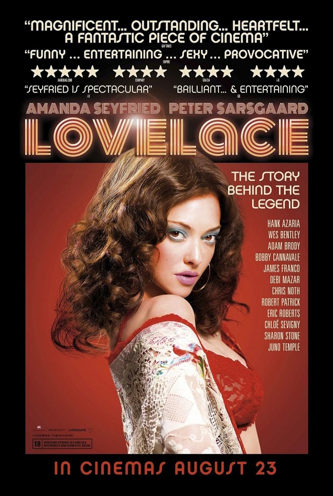 Lovelace: Pravdivá zpověď královny porna - Plakáty