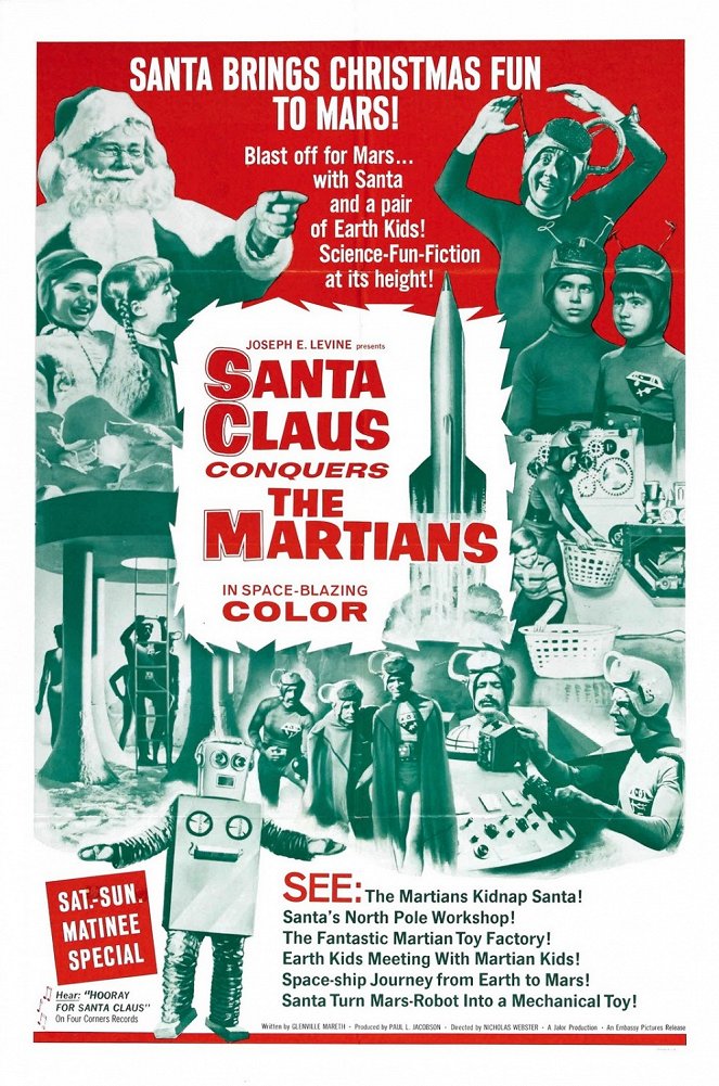 Santa si podmaňuje marťany - Plakáty