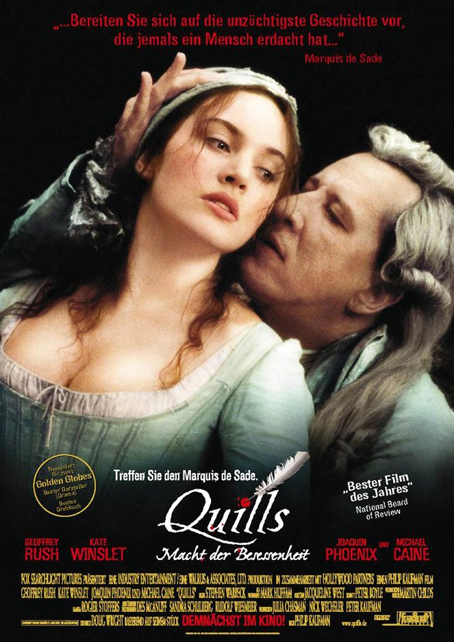 Quills - Perem markýze de Sade - Plakáty