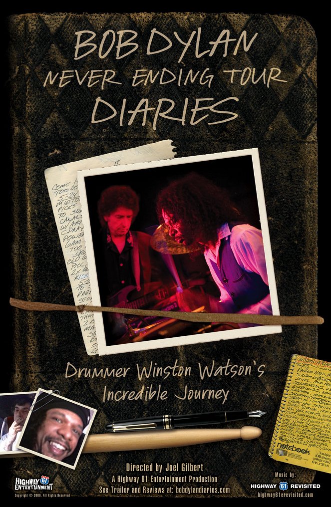 Bob Dylan Never Ending Tour Diaries: Drummer Winston Watson's Incredible Journey - Plakáty