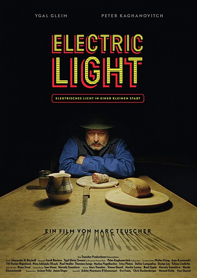 Electric Light - elektrisches Licht in einer kleinen Stadt - Plakáty