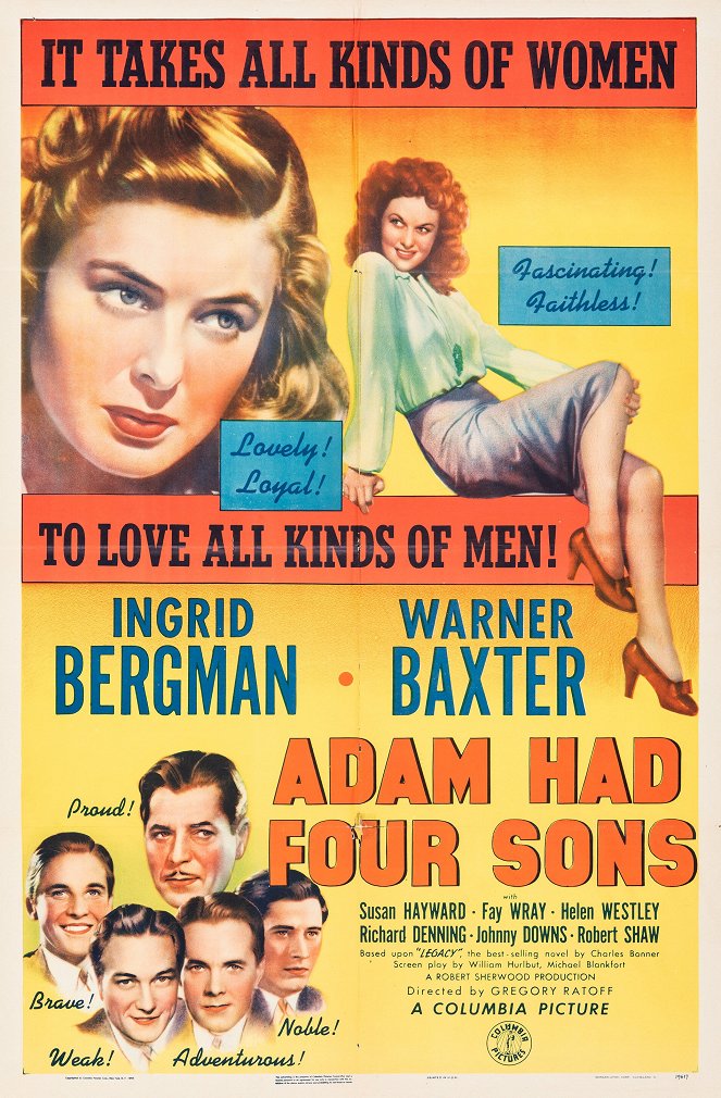 Adam Had Four Sons - Plakáty