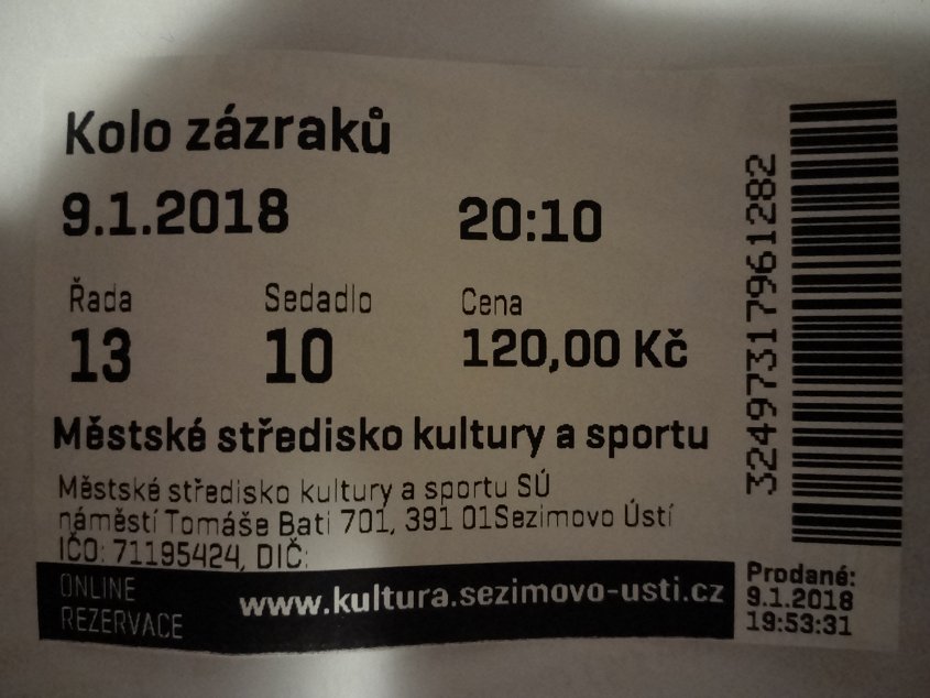 KINO - Sezimovo Ústí - Kino Spektrum - Sezimovo Ústí - Kolo zázraků (2017) (9. 1. 2018)