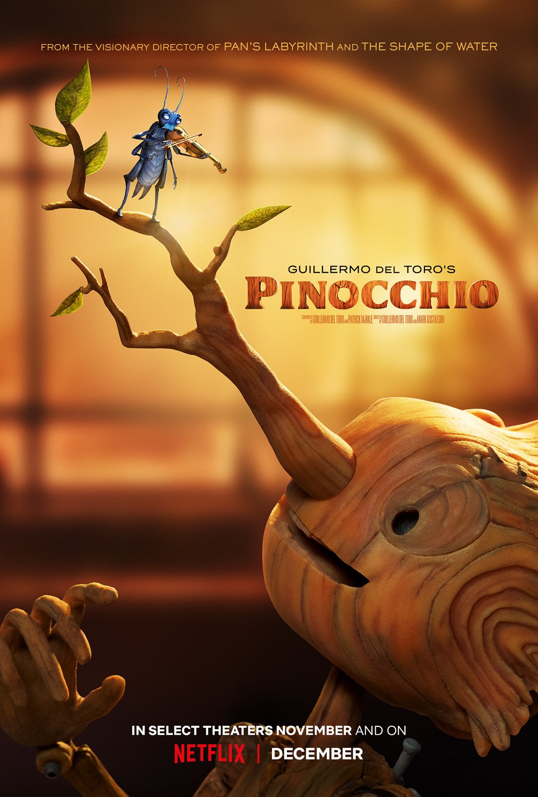 Pinocchio Guillerma del Tora poster