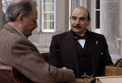 Peter Bowles, David Suchet - Agatha Christie: Poirot - Third Girl - Photos