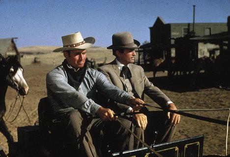 Charlton Heston, Gregory Peck - Weites Land - Filmfotos