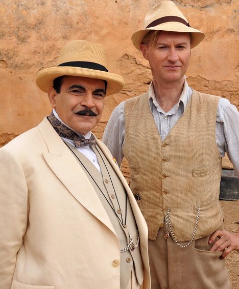 David Suchet, Mark Gatiss - Agatha Christie: Poirot - Appointment with Death - Photos