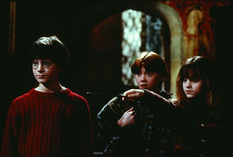 Daniel Radcliffe, Rupert Grint, Emma Watson - Harry Potter a Kameň mudrcov - Z filmu