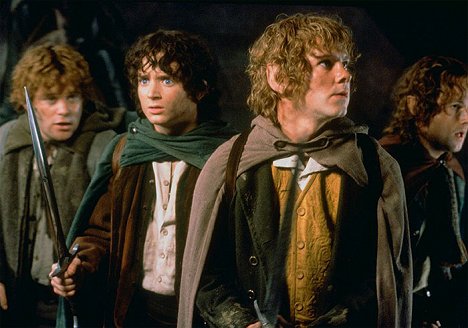 Sean Astin, Elijah Wood, Dominic Monaghan - The Lord of the Rings: The Fellowship of the Ring - Van film