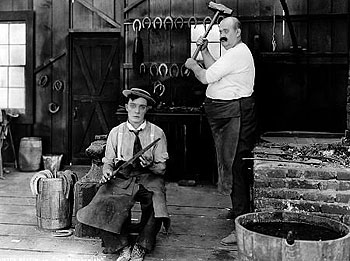 Buster Keaton, Joe Roberts - The Blacksmith - Photos