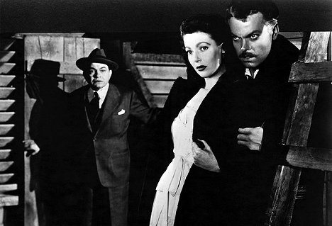 Edward G. Robinson, Loretta Young, Orson Welles - Spur des Fremden - Filmfotos