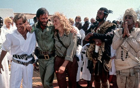 Richard Chamberlain, Sharon Stone, James Earl Jones - Quatermain II - Auf der Suche nach der geheimnisvollen Stadt - Filmfotos