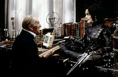 Vincent Price, Johnny Depp - Edward mit den Scherenhänden - Filmfotos