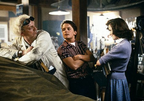 Christopher Lloyd, Michael J. Fox, Lea Thompson - Zurück in die Zukunft - Filmfotos