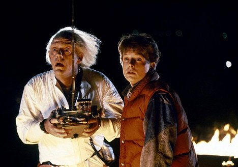 Christopher Lloyd, Michael J. Fox - Vissza a jövőbe - Filmfotók