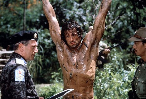 Steven Berkoff, Sylvester Stallone, George Cheung - Rambo: First Blood Part II - Photos