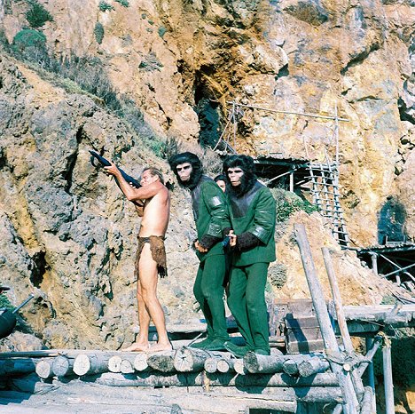 Charlton Heston, Roddy McDowall, Lou Wagner - A majmok bolygója - Filmfotók