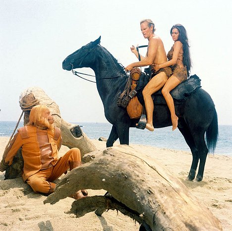 Maurice Evans, Charlton Heston, Linda Harrison - Planet der Affen - Filmfotos