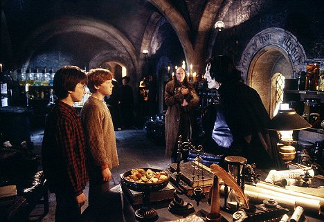 Daniel Radcliffe, Rupert Grint, David Bradley, Alan Rickman - Harry Potter et la chambre des secrets - Film