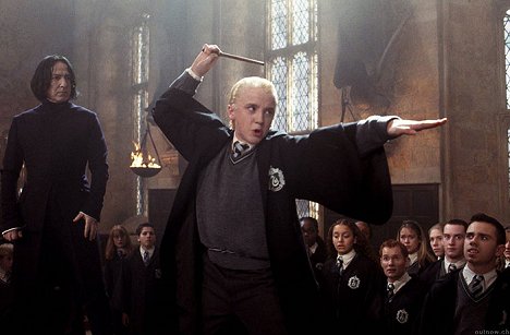 Alan Rickman, Tom Felton, Jamie Yeates - Harry Potter und die Kammer des Schreckens - Filmfotos