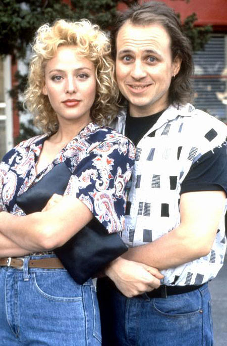 Virginia Madsen, Bobcat Goldthwait - Heiß auf Trab - Werbefoto