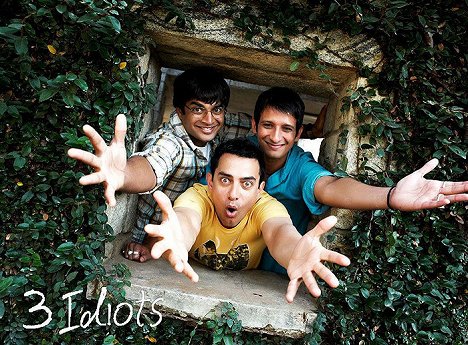 Madhavan, Aamir Khan, Sharman Joshi - 3 Idiots - Lobbykaarten