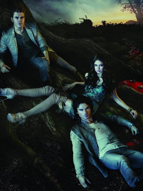 Paul Wesley, Nina Dobrev, Ian Somerhalder - The Vampire Diaries - Season 3 - Werbefoto
