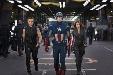 Jeremy Renner, Chris Evans, Scarlett Johansson - The Avengers - Kuvat elokuvasta