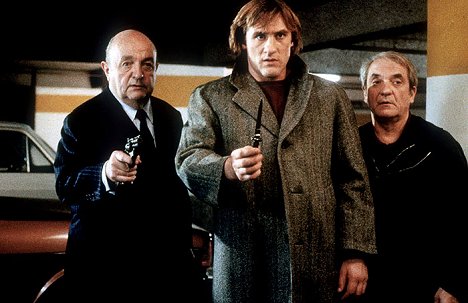 Bernard Blier, Gérard Depardieu, Jean Carmet - Buffet frío - De la película