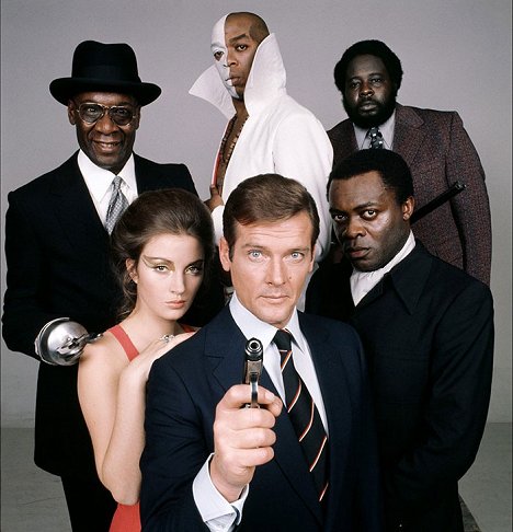 Julius Harris, Jane Seymour, Roger Moore, Geoffrey Holder, Yaphet Kotto - James Bond - Leben und sterben lassen - Werbefoto
