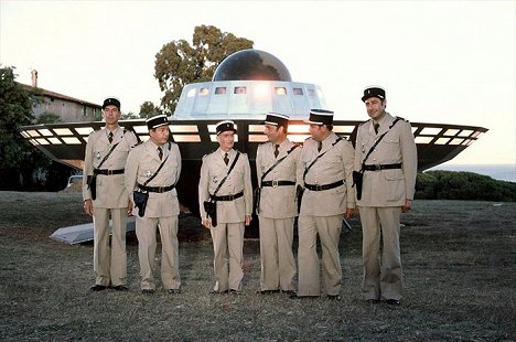 Jean-Pierre Rambal, Michel Galabru, Louis de Funès, Michel Modo, Maurice Risch, Guy Grosso - Moraalin vartijat ja avaruusoliot - Kuvat kuvauksista