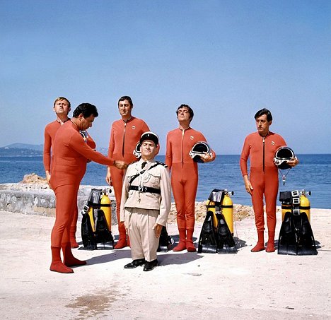 Christian Marin, Michel Galabru, Guy Grosso, Louis de Funès, Michel Modo, Jean Lefebvre - Le Gendarme se marie - Photos