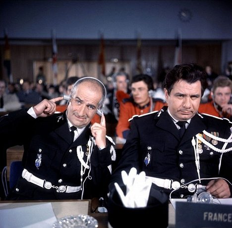 Louis de Funès, Michel Galabru - Der Gendarm vom Broadway - Filmfotos