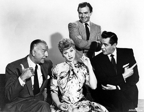 Louis Calhern, Lucille Ball, James Mason, Desi Arnaz - Mein Engel und ich - Werbefoto