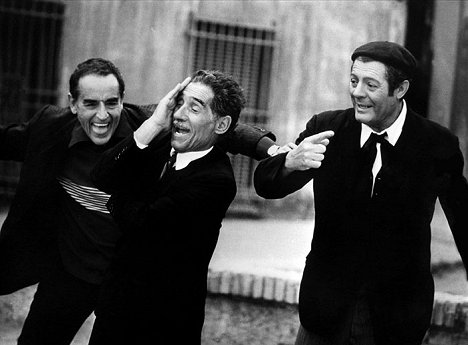 Vittorio Gassman, Tiberio Murgia, Marcello Mastroianni - Ismeretlen ismerősök - Filmfotók
