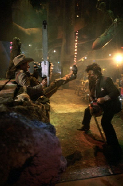Dennis Hopper, Bill Johnson - The Texas Chainsaw Massacre 2 - Filmfotos