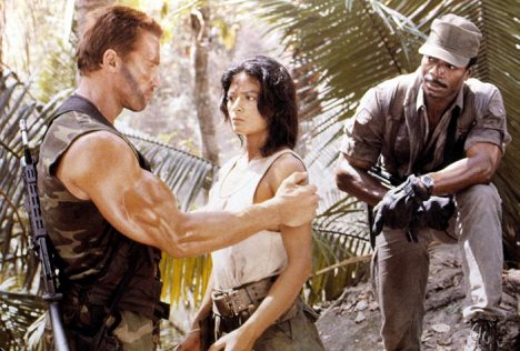 Arnold Schwarzenegger, Elpidia Carrillo, Carl Weathers - Predator - Z filmu