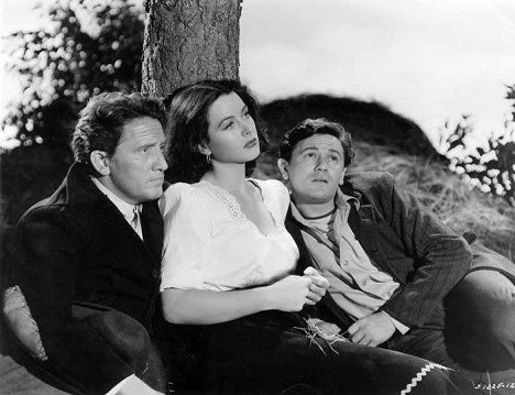 Spencer Tracy, Hedy Kiesler, John Garfield - Tortilla Flat - Filmfotos