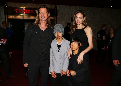 Brad Pitt, Maddox Jolie-Pitt, Angelina Jolie - WWZ - Guerra Mundial - De eventos