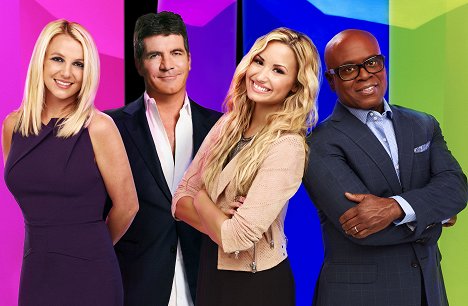 Britney Spears, Simon Cowell, Demi Lovato, L.A. Reid - X Factor USA - Z filmu