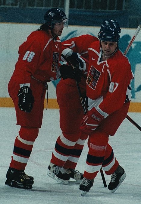Jaromír Jágr, Vladimír Růžička - Nagano 1998 - hokejový turnaj století - Photos