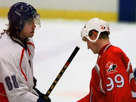 Jaromír Jágr, Wayne Gretzky - Nagano 1998 - hokejový turnaj století - De la película