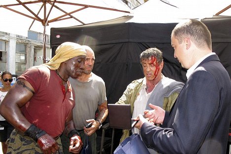 Wesley Snipes, Sylvester Stallone - The Expendables 3 - Van de set